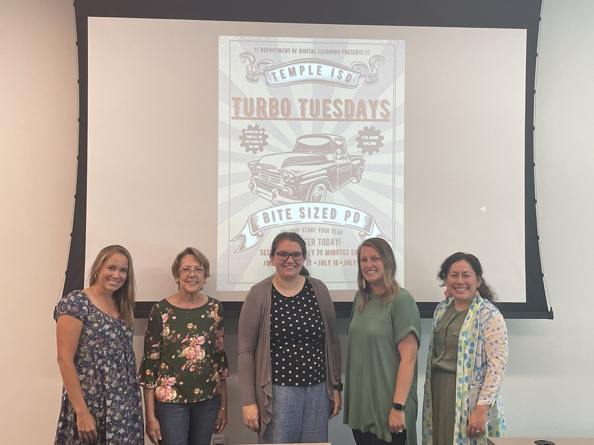 Turbo Tuesday <a href="/DigitalTISD/">Temple ISD Digital Learning</a> <a href="/TempleISD/">Temple ISD</a> Bitsized PD in the Summer. Join us next Tuesday to talk about #AI <a href="/MicrosoftFlip/">Flip</a> <a href="/canva/">Canva</a>