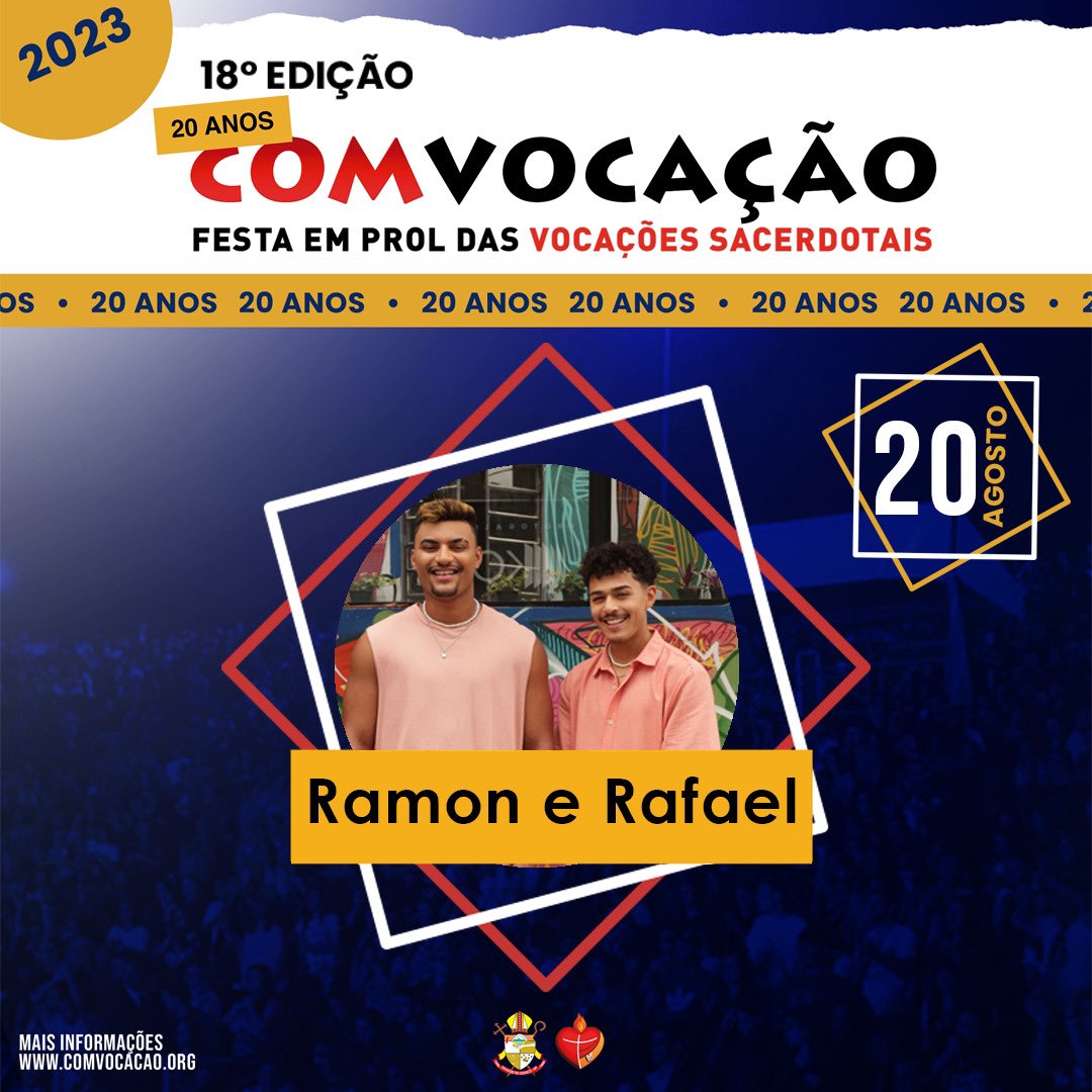 Com_Vocacao's tweet photo. DIA 20 ENTÃO? NÃO DA PARA PERDER!!! ♥️♥️♥️ #comvocacao #catolicos #evento https://t.co/33WNDW4vCn