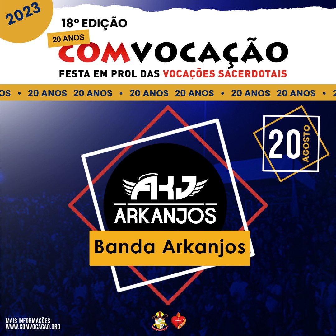 Com_Vocacao's tweet photo. DIA 20 ENTÃO? NÃO DA PARA PERDER!!! ♥️♥️♥️ #comvocacao #catolicos #evento https://t.co/33WNDW4vCn