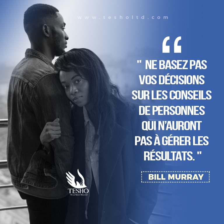 TeshoLtd's tweet photo. « Ne basez pas vos décisions sur les conseils de personnes qui n’auront pas à
gérer les résultats. » Bill Murray
#tesho #decisions https://t.co/DSFF2Ir3b2
