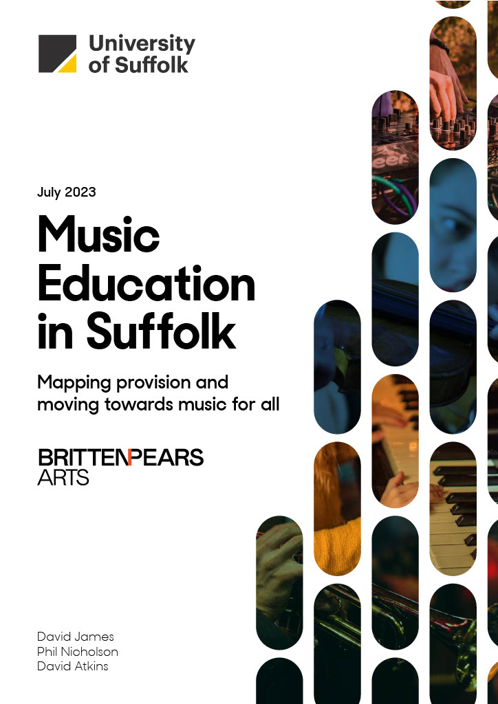 The #UniversityofSuffolk has today published new research commissioned by @BrittenPears mapping music education provision in Suffolk, which will help schools plan their future music education activities. Full story & copy of the report here: uos.ac.uk/news/influenti… #HelloSuffolk