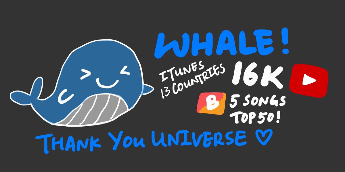 pentagon_promo's tweet photo. Remember our goal tracker for Whale 🐳? Yeah, you guys broke that from how well we're doing! So here's a cute doodle for you from one of our admins 😆

[Note that our Spotify goal is 20K streams in 24 hours, let's not forget to stream there, too!]  

#후이 #펜타곤 https://t.co/Ef3tzEXXf5