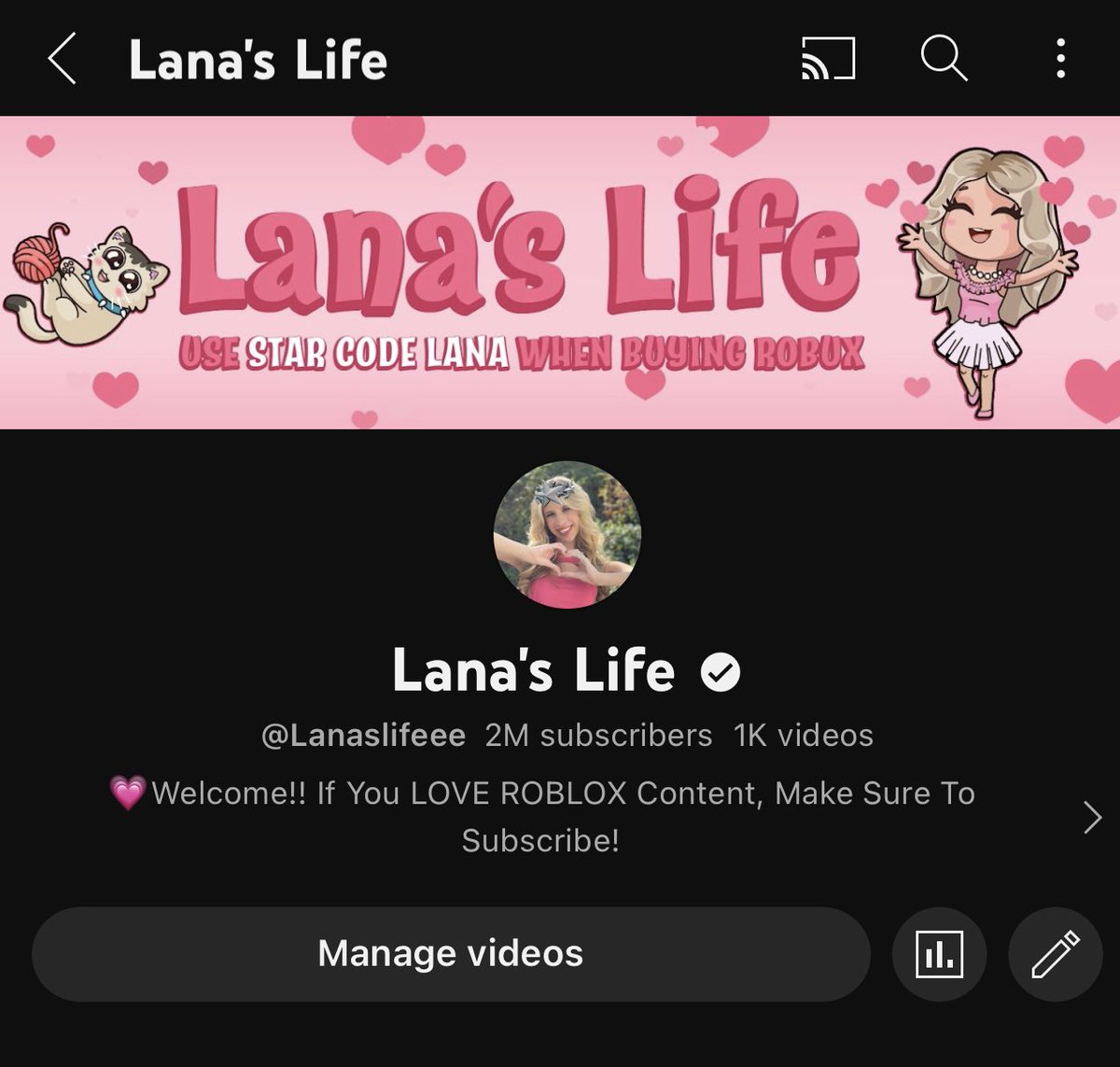 Lana Rae on Twitter "Thankyou for 2 MILLION on YOUTUBE!! So beyond