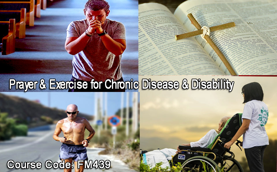 Prayer &amp; Exercise for Chronic Disease &amp; Disability (w.lab) Course Code: FM439
This course presents students with an in-depth discussion of the role of prayer and physical exercise in the treatment and management of various chronic diseases and disabilities
v4.oasissis.com/cgi-bin/v5/pub…