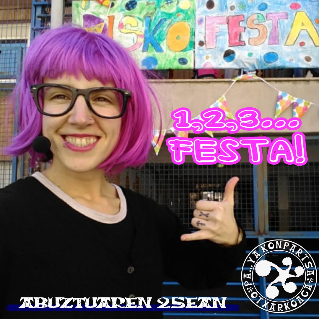 PaYaKonpartsa's tweet photo. EUS// Aste nagusia umeentzako bada ere bai eta 1,2,3...festa! dantzatzera jarriko ditu, duda barik! Abuztuaren 25ean topera #Atzekaldean
CAS//La aste nagusia es también para las niñas y 1,2,3...festa!¡las va a poner a bailar! El día 25 de Agosto a tope en #atzekalde https://t.co/CAPBDKvKtM