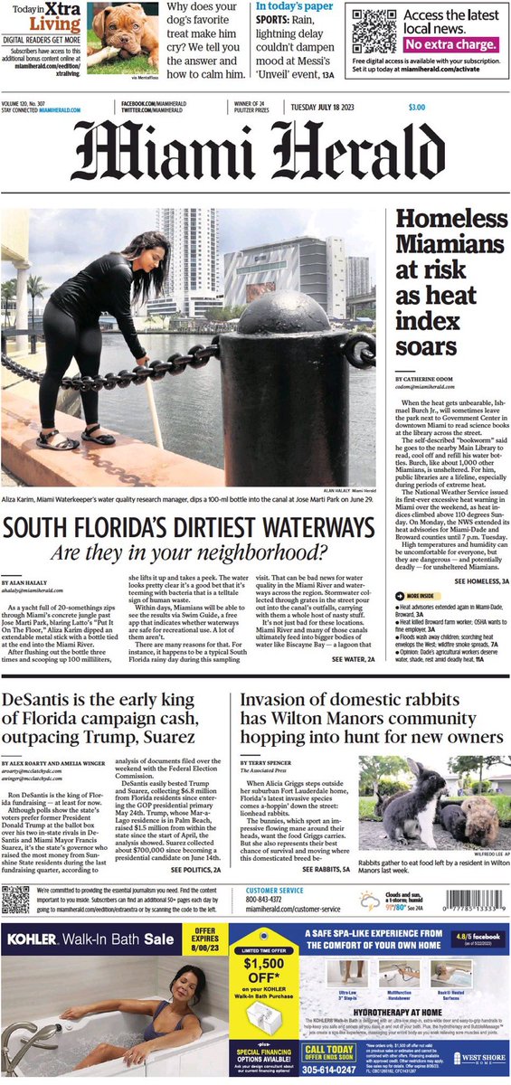 The day has arrived: I have a single byline A1 in the <a href="/MiamiHerald/">Miami Herald</a>! 

So happy to share the page with rockstar &amp; fellow intern <a href="/catherinecodom/">Catherine Odom</a>. Get a paper if you’re in Miami today!