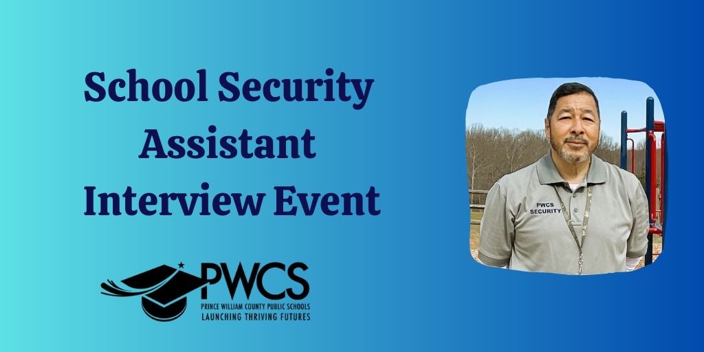 Are you interested in working during the school year as a security assistant? Register to attend this interview event on July 20, 2023, from 4-6 p.m. at forms.office.com/r/QftVtVGAv7. #youbelonghere #pwcsrecruit #security