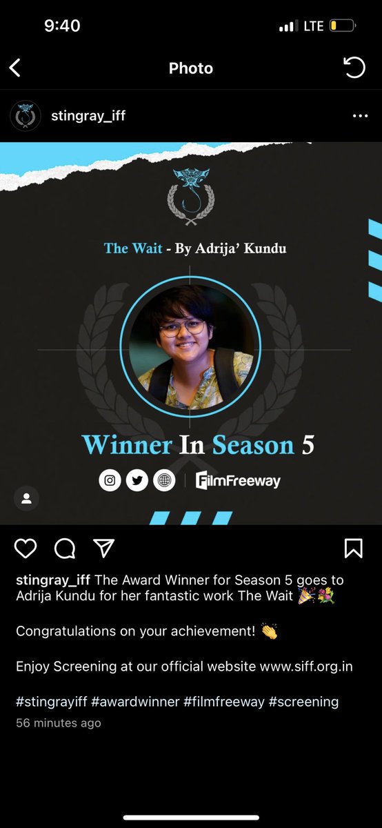 thisisadrija's tweet photo. Thank you for the great honour @stingray_iff https://t.co/UnHVkS9ed2