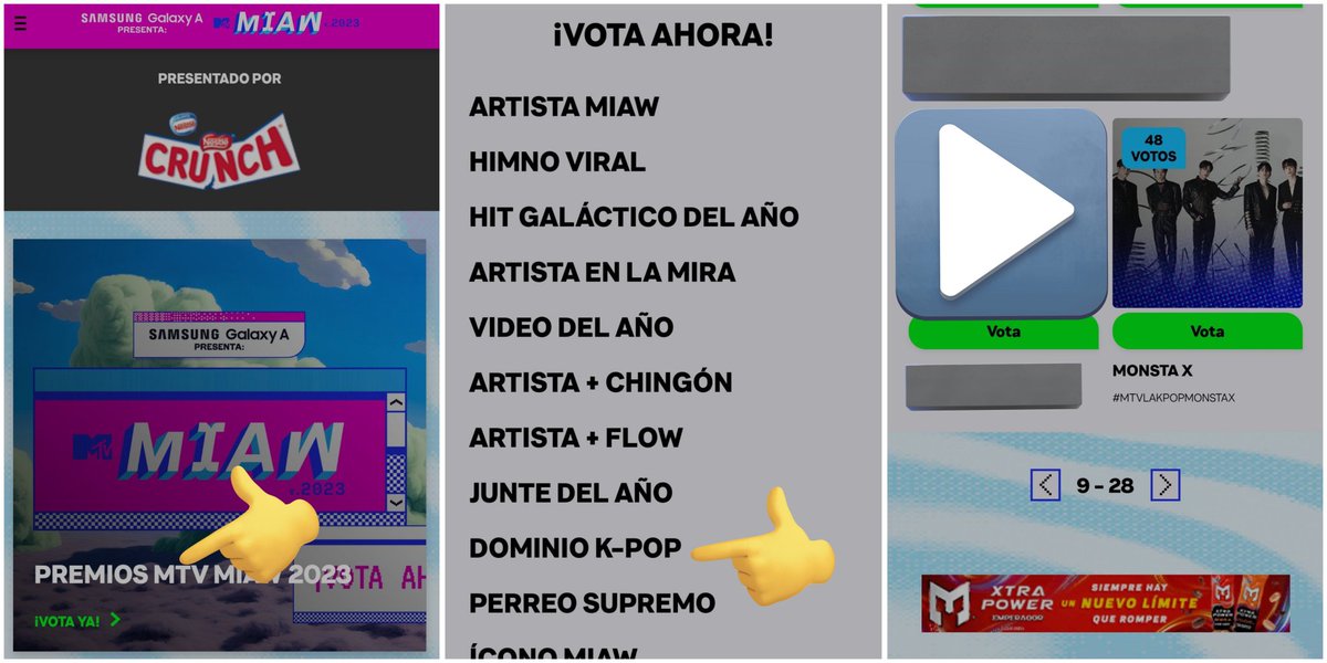 MXWH_Central's tweet photo. [ #MX_Voting ] WEB &amp; TWITTER

2023 MTV MIAW MÉXICO ➡ DOMINIO K-POP

➡Unlimited voting at https://t.co/8VaTKbhOhX (wait a bit every 10 votes)

➡Tweet: I vote for #MTVLAKPOPMONSTAX at the #PremiosMTVMIAW 2023 #MTVMIAW2023

1RT=1 VOTE

#MONSTAX #몬스타엑스 @OfficialMonstaX https://t.co/0XVuCv5fvF
