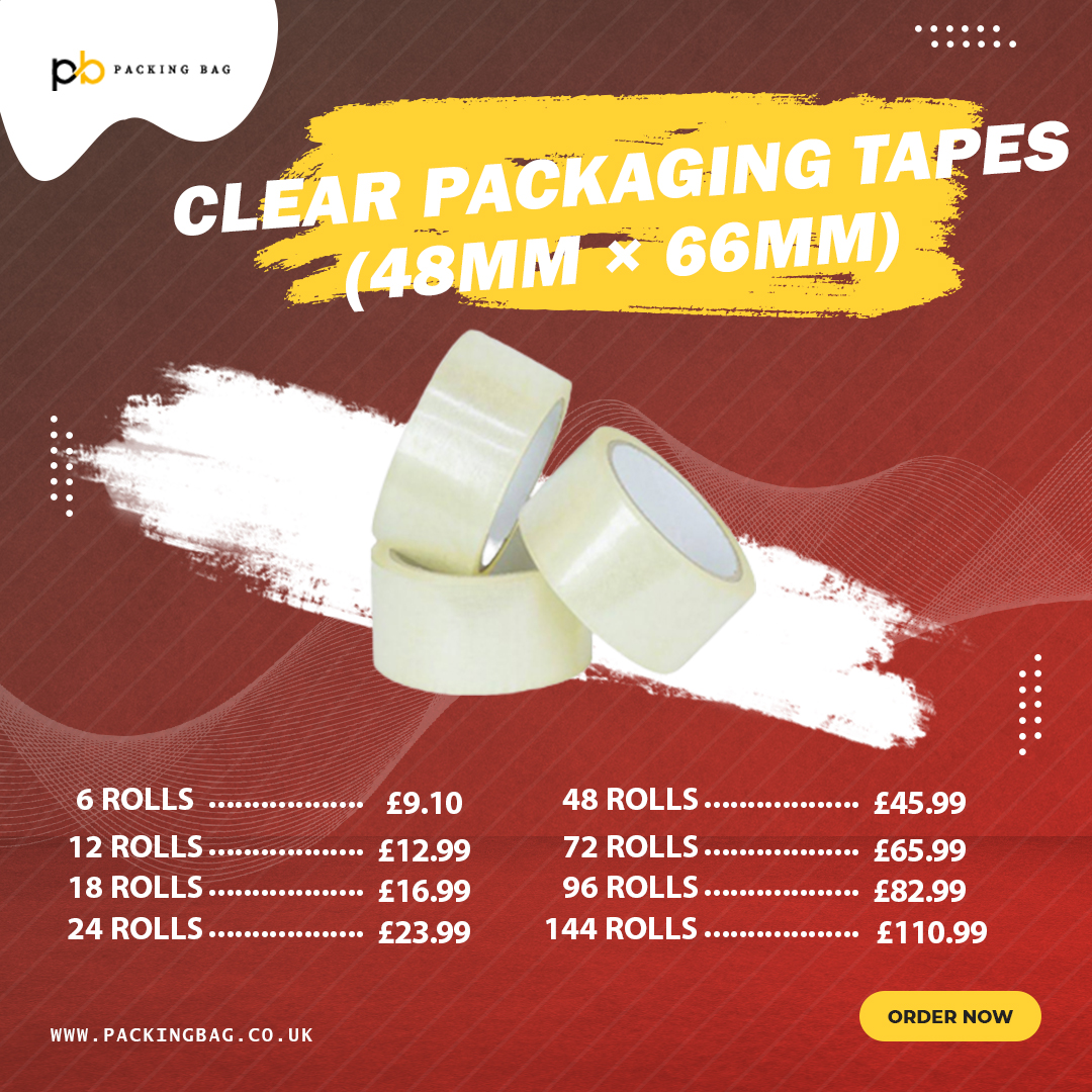 Clear Packaging Tapes (48mm x 66mm)
.
#ClearPackagingTapes
#ShippingSupplies
#PackagingEssentials
#PackagingSolutions
#BusinessShipping
#EcommercePackaging
#ProductPackaging
#PackagingMaterials
#ShippingNeeds
#professionalpackaging