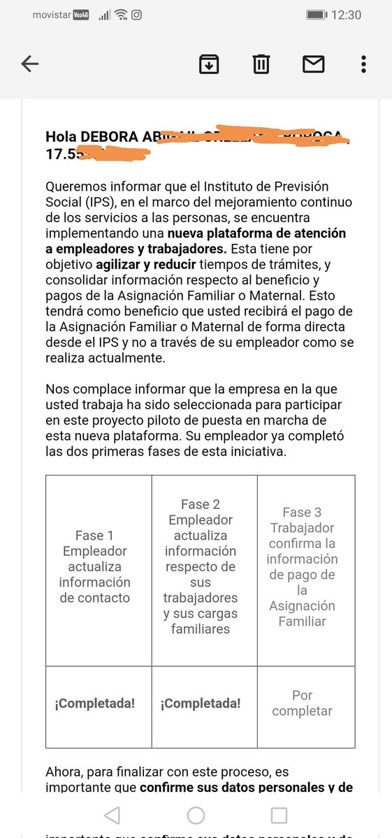 bebyore's tweet photo. @ChileAtiende llegó este correo, de parte de uds? Es real?? https://t.co/PgDM7PrhQW