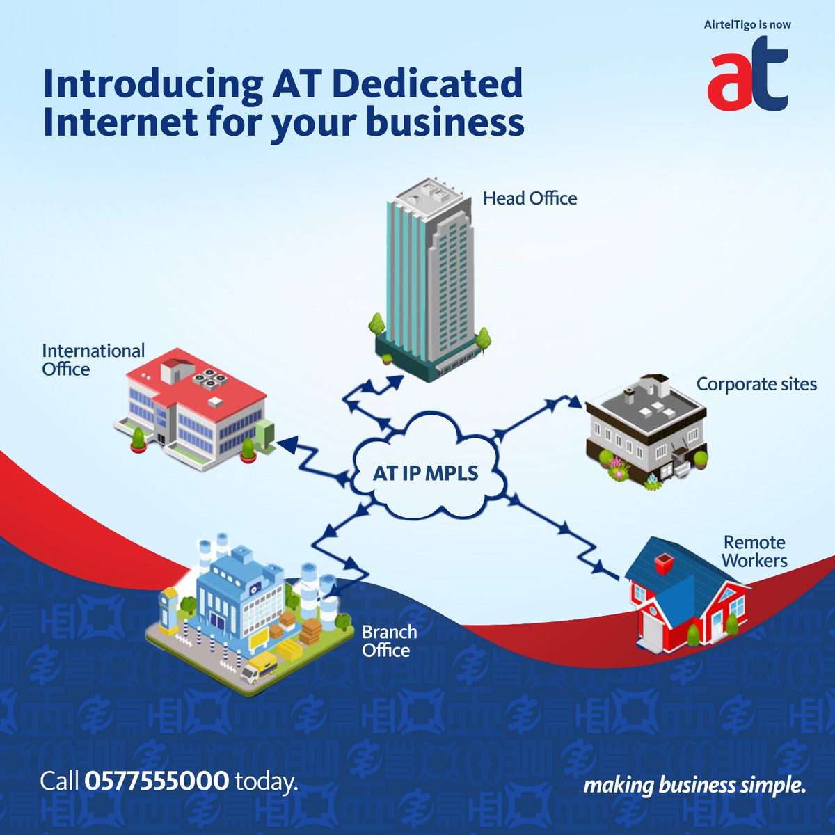 theatghana's tweet photo. When you’ve got AT Dedicated Internet,  there’s no stopping you or your business! Get your business a Dedicated Internet today!
Call 0577555000 now . 

#MakingBusinessSimple #lifeissimple #ATBusiness https://t.co/jn7dLtdaAv