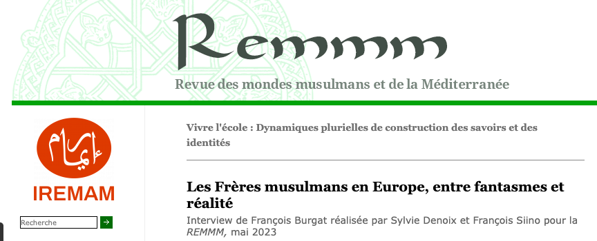 Pour achever de dégonfler la baudruche du 'Califat islamique' de Bruxelles: 'Les Frères Musulmans en Europe, entre #fantasmes et réalité'.
#Frérisme #Islamophobie #Sciencepolitique
journals.openedition.org/remmm/19732