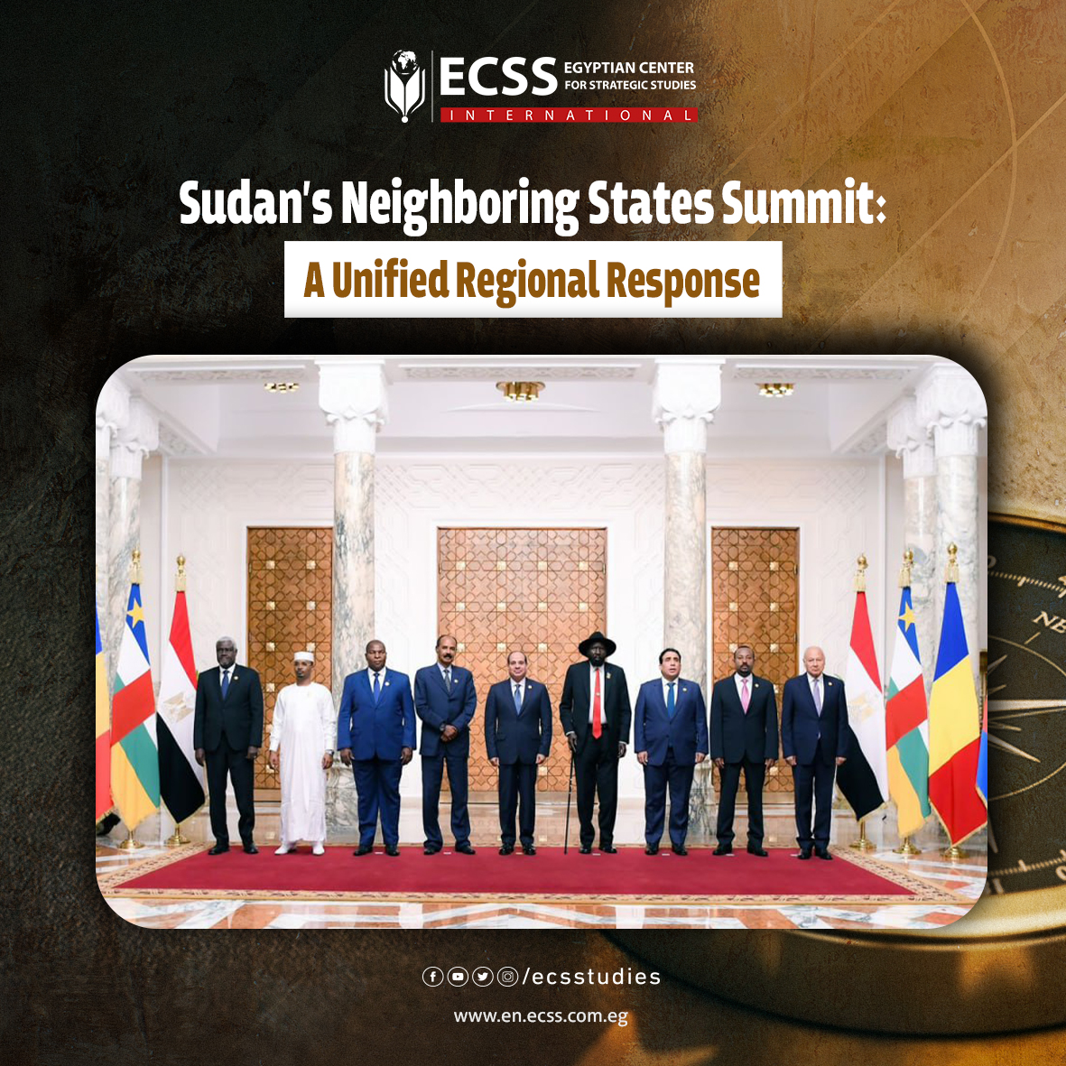 ecsstudiess's tweet photo. Sudan’s Neighboring States Summit: A Unified Regional Response
Nisreen Al-Sabahy looks into the goals and outcomes of Sudan’s Neighboring States Summit. Read her full article here: https://t.co/PeBPm5lOxw
#Sudan #Egypt #SNSS https://t.co/lkWyrQShQw