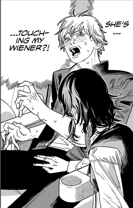 Best case scenario: She is a crazy 'ima-make-u-mine-by-any-means-necessary' yandere who happens to be a CSM fan and knows Denji is chainsawman.

Worst case scenario: We are looking at the reincarnation of the sexual harassment devil💀 