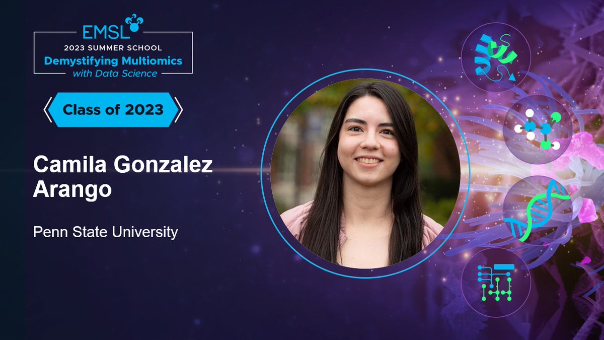 Environmental Molecular Sciences Laboratory (EMSL) (@emslscience) on Twitter photo <a href="/PennState/">Penn State News</a>'s Camila Gonzalez Arango will be attending #EMSLSummerSchool (July 24-28) as part of the exclusive cohort of students selected to attend tutorial sessions on data analysis for multiomics. bit.ly/46CjBwG
<a href="/CamilaG78446361/">Camila Gonzalez Arango</a> <a href="/BioecoLab/">Bioeco Lab at PSU</a> <a href="/StateAbe/">ABE - Penn State University</a> <a href="/PennState/">Penn State News</a>'s Camila Gonzalez Arango will be attending #EMSLSummerSchool (July 24-28) as part of the exclusive cohort of students selected to attend tutorial sessions on data analysis for multiomics. bit.ly/46CjBwG
<a href="/CamilaG78446361/">Camila Gonzalez Arango</a> <a href="/BioecoLab/">Bioeco Lab at PSU</a> <a href="/StateAbe/">ABE - Penn State University</a>