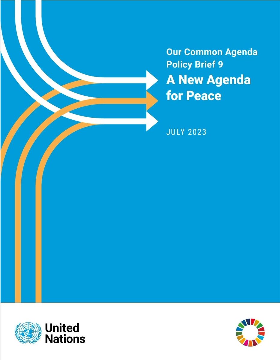The New Agenda for Peace is out! 🇺🇳

Still a bit confused with what this entails? You can read the full publication in the link below, but here's a quick 🧵 that overviews the 5 key areas of recommendation, and 12 points of action. (1/6)

un.org/sites/un2.un.o…