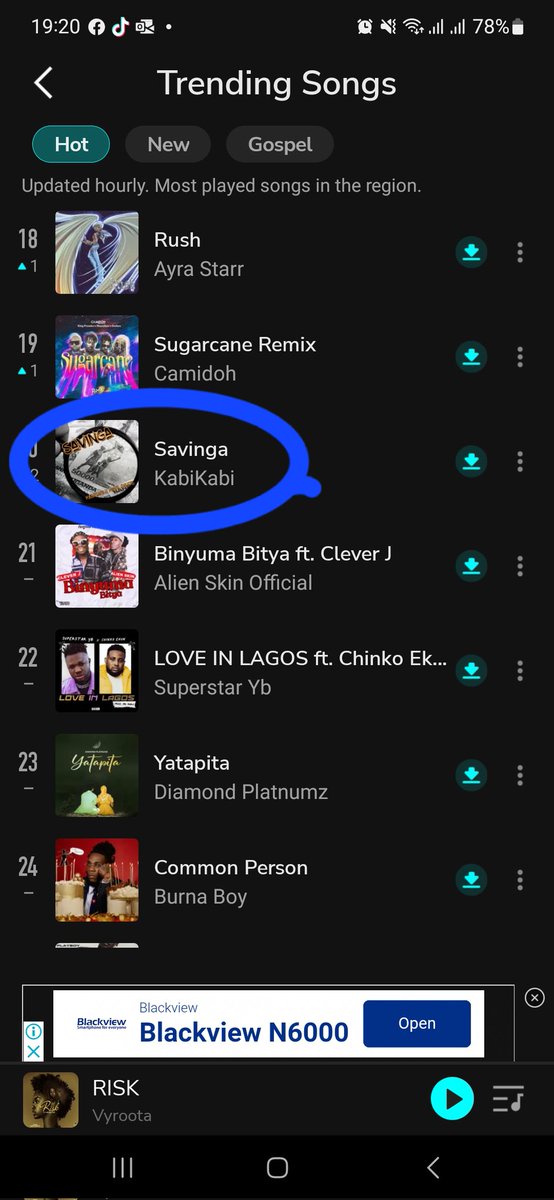 itsmekabikabi's tweet photo. 🚦Savinga is No 20 on trending songs on Boomplay. Thank you for streaming. #Savinga #Zzikechallenge https://t.co/KGHeh2d9ah