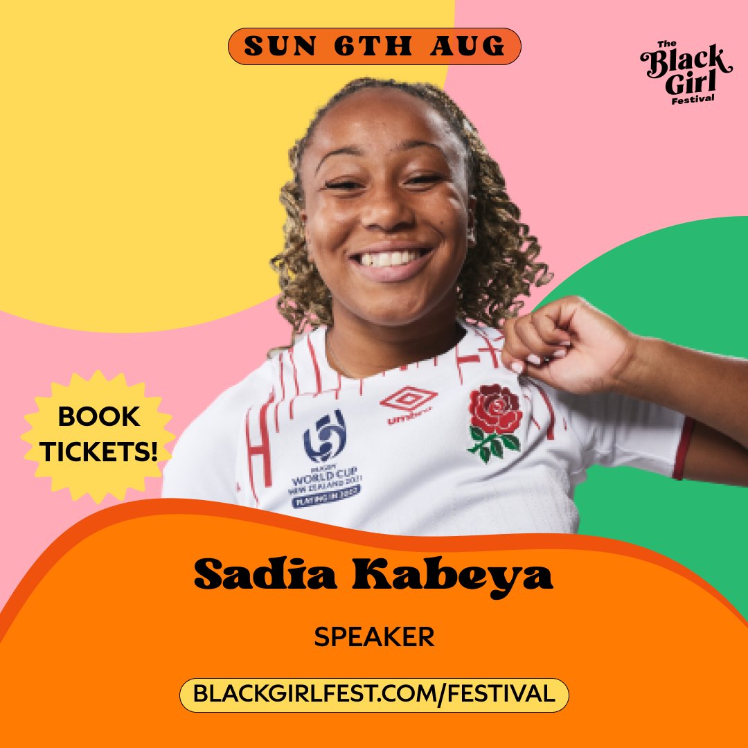 BlackGirlFest's tweet photo. ๐ข Get ready to cheer on Sadia Kabeya, rugby star for Loughborough Lightning, takes the mainstage! Join her for a timely conversation on "The Power of Difference: As a Black Sportswoman." Don't miss it on Sunday, Aug 6th. ๐
#BGF23 #PowerOfDifference https://t.co/0TfscXMBfa https://t.co/ShHyTzL19k