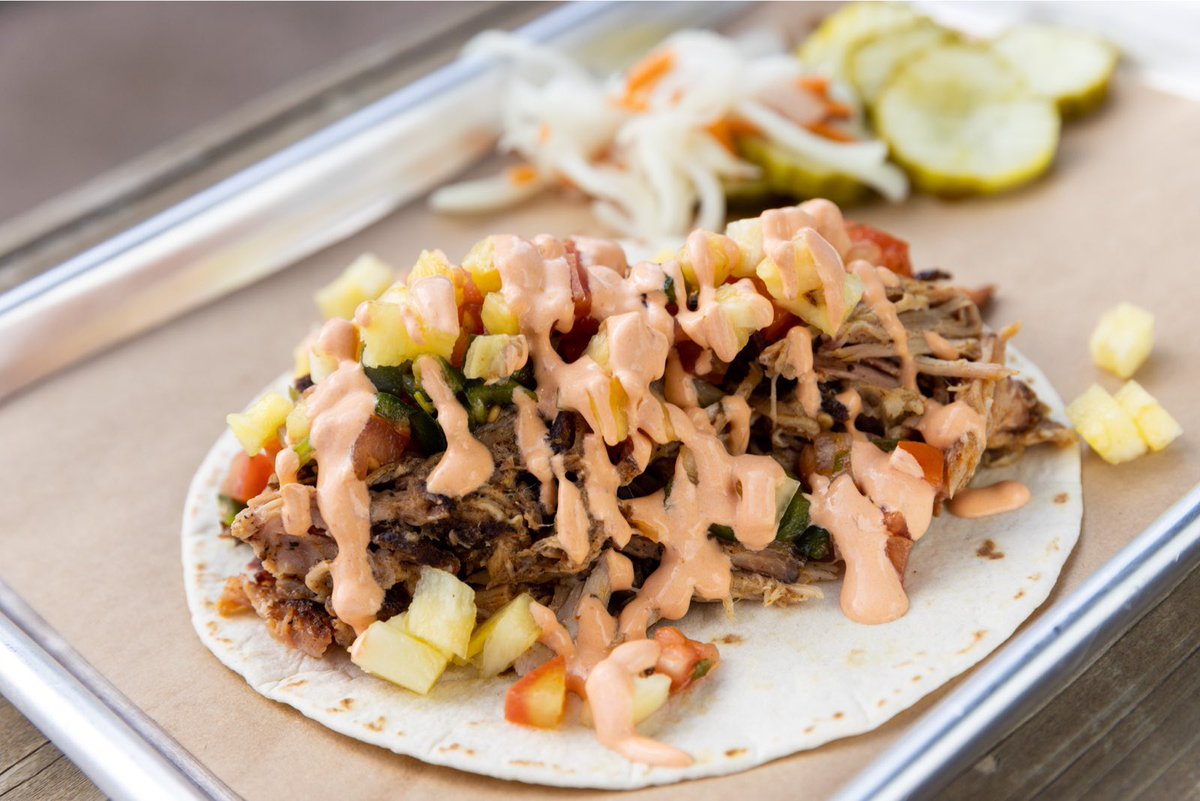 JimsBBQatx's tweet photo. It’s Taco Tuesday! Stop by to try out one of our signature tacos, or maybe two! 
•
#tacotuesday #jimssmokehouse #taco #bbq #bbqtaco #atx #spicewood #bbqlife #hillcountry #texas #texasbbq https://t.co/VVhieM8IYf