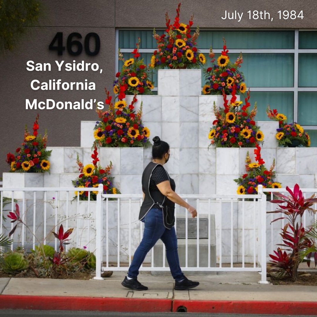 NewtownAction's tweet photo. 39 years ago, 22 restaurant patrons (including an unborn child) and workers were shot and killed in a mass shooting at a San Diego McDonalds. 

Nearly half of the victims were under 21 years old. 

Five of the victims were under 12. 

One was only 8 months old.

We remember the 22 lives lost and will continue to #HonorwithAction. 

#EndGunViolence