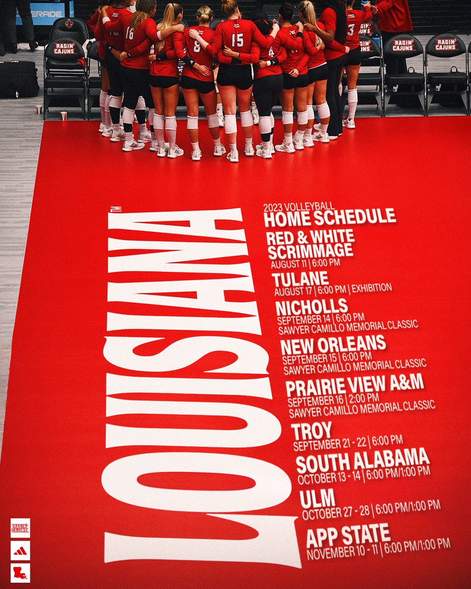 💯% Every home match is important. 

Make plans to be at 𝓣𝓱𝓮 𝓔𝓪𝓻𝓵 this fall! 🤟🏐

#GeauxCajuns ⚜️