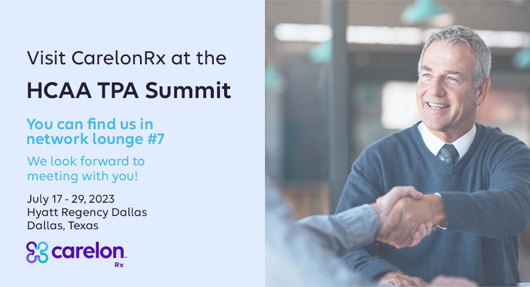Attending the #HCAATPASummit? Visit <a href="/CarelonRx/">CarelonRx</a> in network lounge no. 7 to hear how we're redefining the right way to delivery pharmacy benefits.