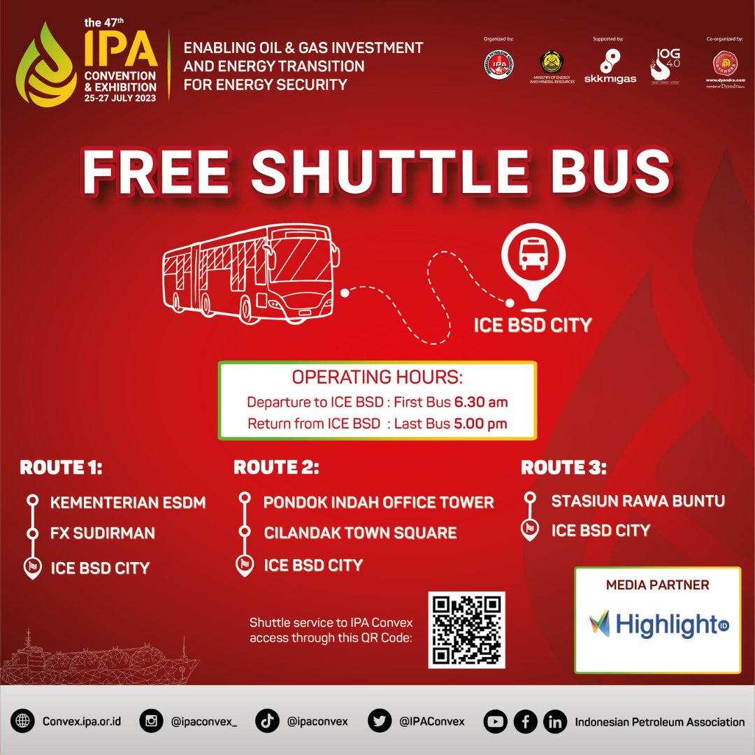 eventsightid's tweet photo. The IPA Convex 2023 will be held on 25-27 July 2023 at ICE BSD CITY.

IPA Convex will also provide a shuttle service and CoWorking Space. Please look at the images for information about our shuttle points and CoWorking Space.

#IPAConvex2023 https://t.co/4SfC3gjB6l