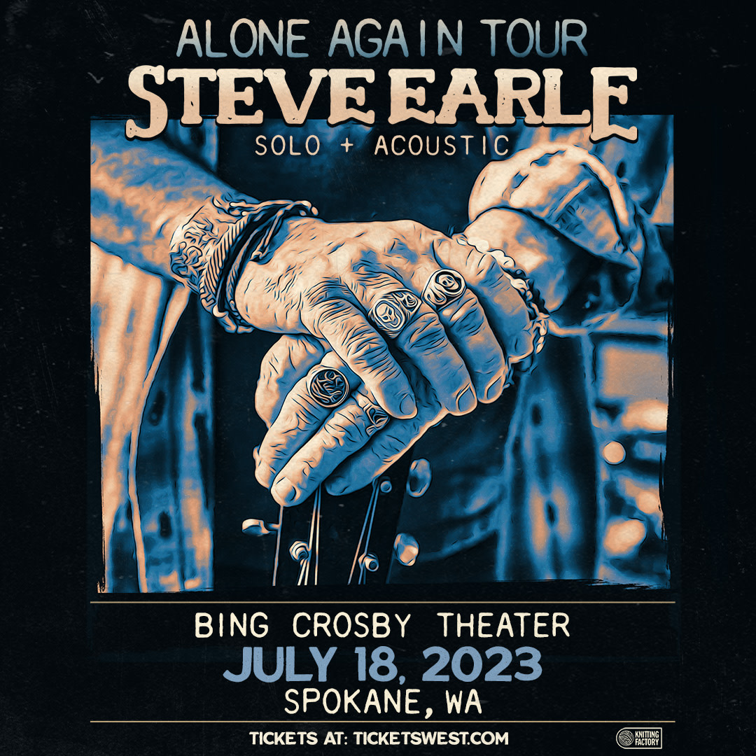 Tonight at The Bing! Join Steve Earle for an evening of rock and country music. Tickets available on the Bing Crosby Theater website - link in bio. #spokanelivemusic #spokanemusic #spokaneconcert #thebingspokane