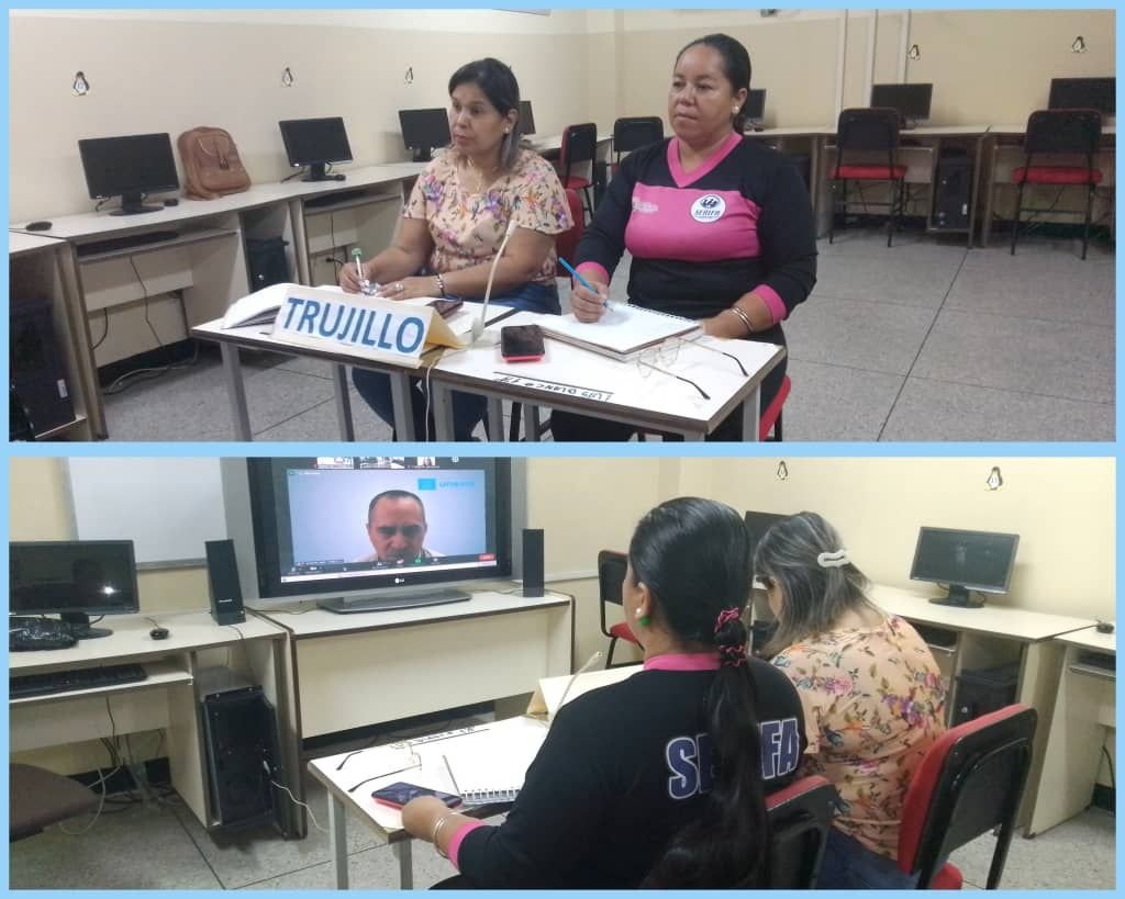 FundabitTrujil1's tweet photo. Apoyo técnico de Fundabit Trujillo en Videoconferencia, sobre Taller virtual de la Red de Escuelas Asociadas a la UNESCO
✏️Institución: Escuela Américo Briceño Valero
✏️Cbit: Prof. Aristóbulo Istúriz 
 ✏️Municipio: Trujillo 
#PoesiaCantoALaHumildad 
@NicolasMaduro @_LaAvanzadora https://t.co/dwQtJqVHj4