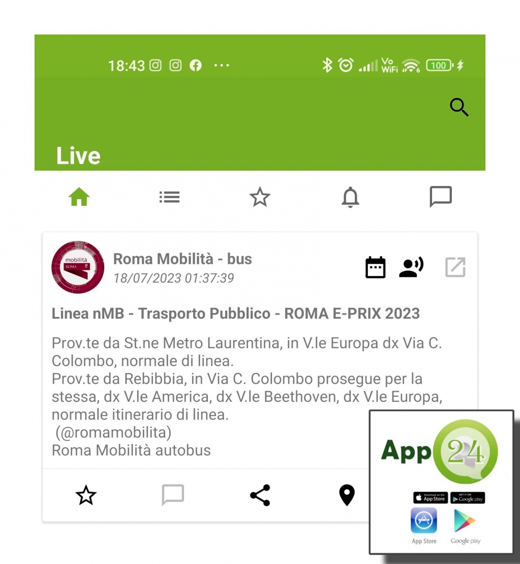 🗞️ 𝗢𝗴𝗴𝗶 𝘀𝘂 𝗔𝗣𝗣24®
📌𝗦𝗲 𝗻𝗼𝗻 𝗹𝗮 𝗵𝗮𝗶 ... 𝗡𝗼𝗻 𝗹𝗼 𝗦𝗮𝗶!!!
L'informazione certificata e georeferenziata.
📌Nessuna registrazione richiesta
⬇️𝗦𝗰𝗮𝗿𝗶𝗰𝗮 𝘀𝘂𝗯𝗶𝘁𝗼 𝗹𝗮 𝗻𝗼𝘀𝘁𝗿𝗮 𝗔𝗽𝗽⬇️
App24® 🌎 app24pa.it