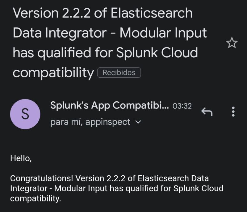 WhatDoesKmean's tweet photo. I'm excited to announce that version 2.2.2 of my @elastic search Data Integrator - Modular Input has qualified for @splunk #Cloud compatibility! ๐
#Elasticsearch #DataIntegration #Observability #Splunk #SplunkCloud #Cloud
https://t.co/AidLXKEQlM https://t.co/3E5bBMD6Nu