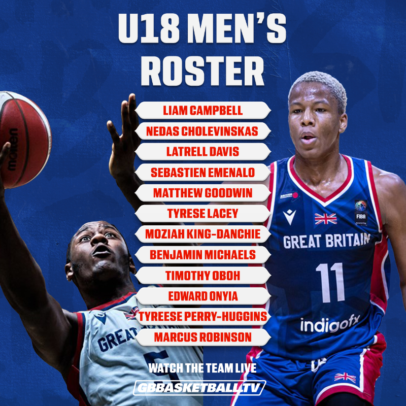 gbbasketball's tweet photo. 🇬🇧 SQQQQUAAAAADD!

U18 Men’s Head Coach Alan Keane has announced the roster for the upcoming FIBA European Championship Division B starting on July 21st in Matosinhos, Portugal. 

📲 Tune into https://t.co/tFN12Pywnj to keep up with all the goings on.

#BritishBasketball