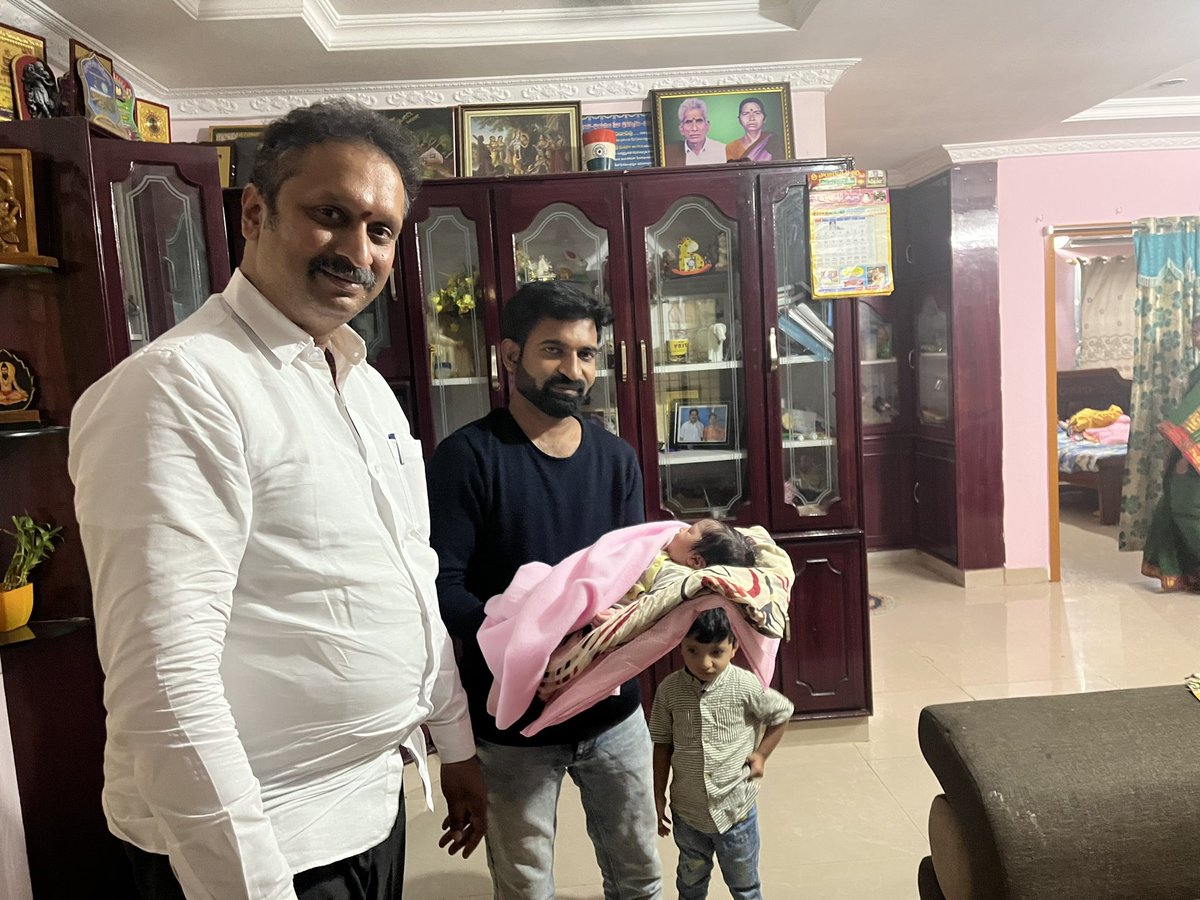 SaiLokeshKumar1's tweet photo. Congratulations and best wishes to our @BJP4Andhra Rajampet District Secretary Shri. Krishna Reddy on being blessed with a girl baby this morning.

Pray Lord Venkateswara to bless the family with Success & Prosperity with the new arrival in their family.

@PurandeswariBJP @blsanthosh