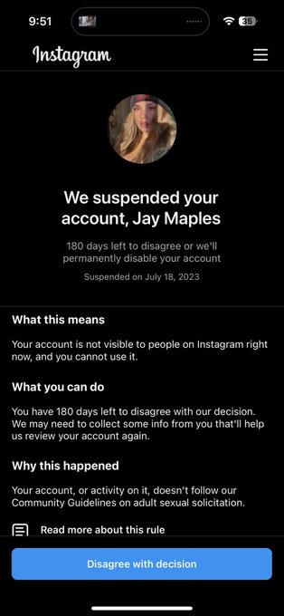 Well I sure hope I get my IG account back 😭 https://t.co/46LDUgZlze