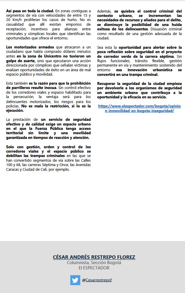 Cesarestrepof's tweet photo. 🚩¿Hay relación entre infarto vial y aumento de motoladrones en @Bogota?
🤔¿Sirven los comandos operativos para enfrentar el hurto armado?
😤¿Porqué una administración caótica de la ciudad genera inseguridad?
INMOVILIDAD=INSEGURIDAD
Esta semana en👇
https://t.co/1u7qhGBhq2 https://t.co/2q8by7VnP4