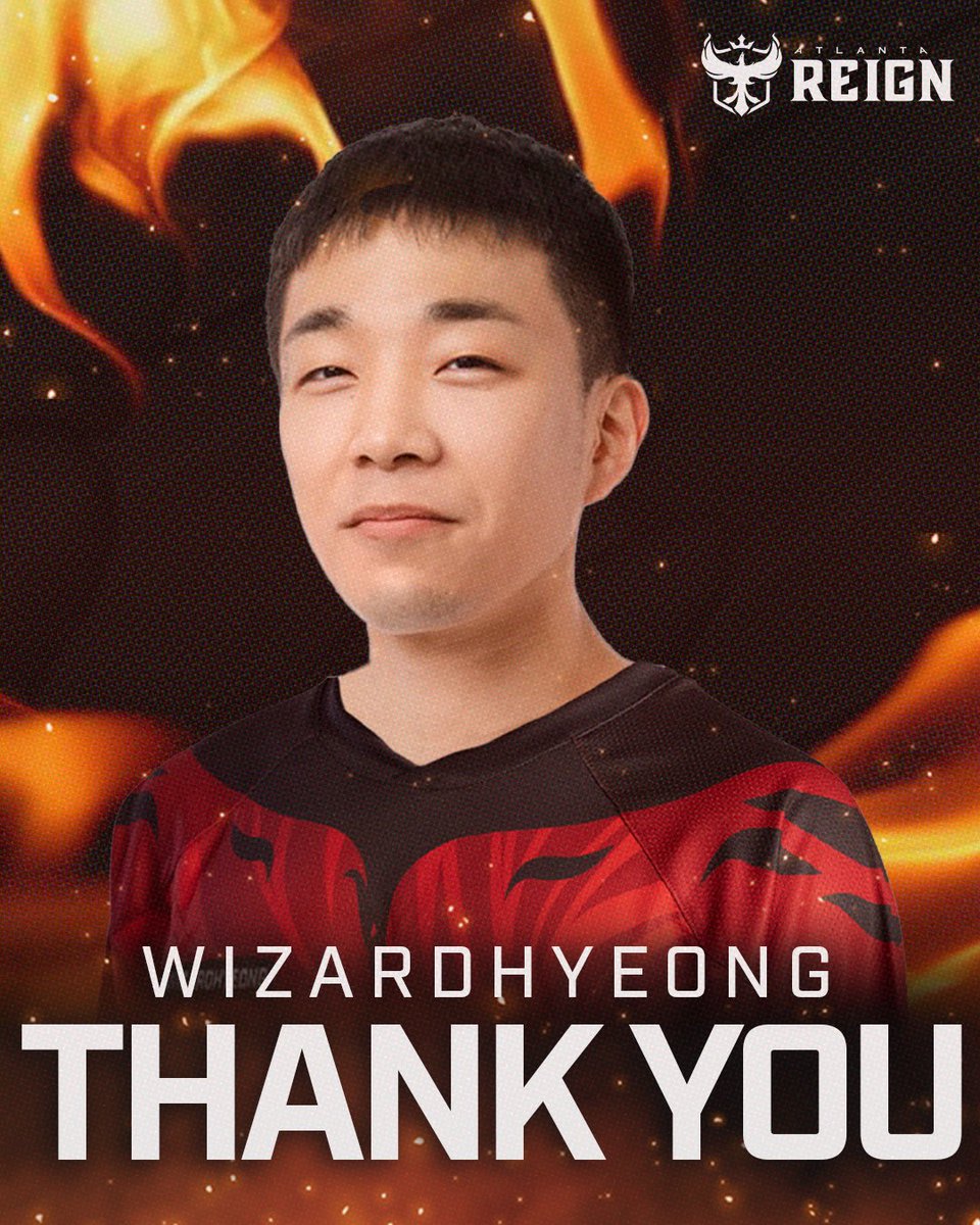 Atlanta Reign (@atlreign) on Twitter photo Today, we announce that <a href="/WizardHyeong/">WizardHyeong</a> is retiring as a pro Overwatch coach.
Wizard is a legend that has been part of OWL since its inception. We are internally grateful for his league & team contributions & wish him a prosperous next chapter of his life.
Thank you, Wizard🧙♂️ Today, we announce that <a href="/WizardHyeong/">WizardHyeong</a> is retiring as a pro Overwatch coach.
Wizard is a legend that has been part of OWL since its inception. We are internally grateful for his league & team contributions & wish him a prosperous next chapter of his life.
Thank you, Wizard🧙♂️