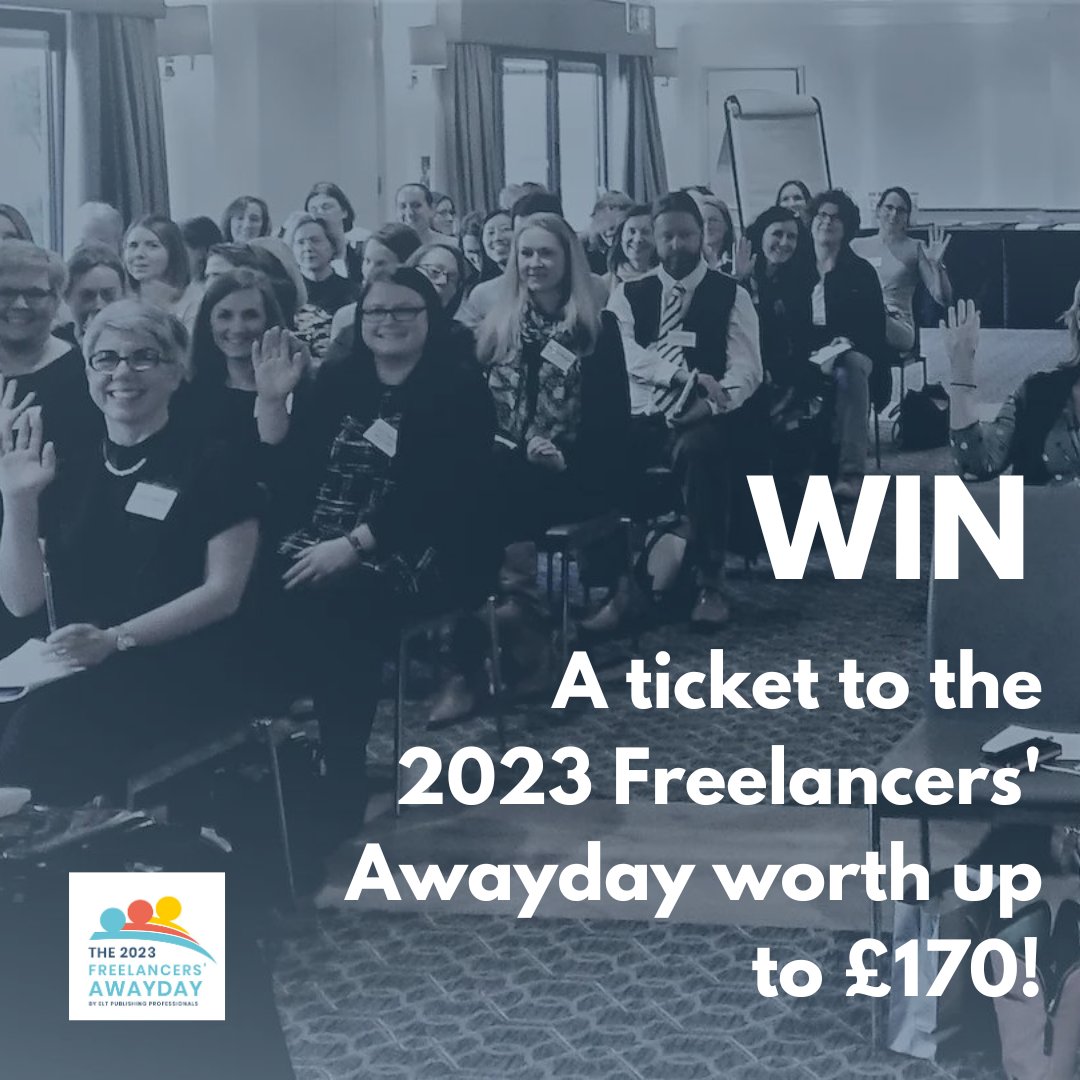 FreelancePPs's tweet photo. We've got a competition running on Facebook, Instagram and LinkedIn. Find us on any of those platforms and be in with a chance of winning a ticket to the 2023 Freelancers' Awayday! #PPawayday23 #publishing #ELT #EducationalPublishing https://t.co/Z1t5o0lzP6