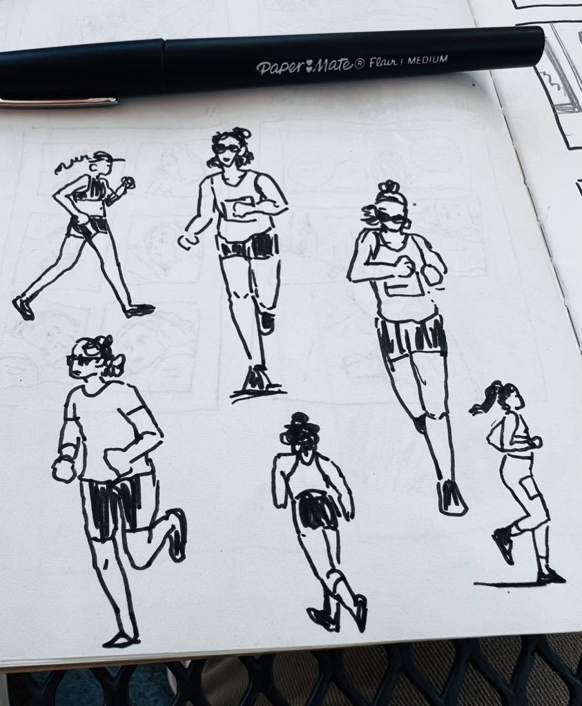 4-5 years ago, it was like pulling teeth to get me to draw from life. I was like "I know what ppl look like, I know how the body works" & yet I was drawing such boring and stagnant pieces. My lines weren't confident & I feared imperfection.
My sketchbook makes me so happy now.