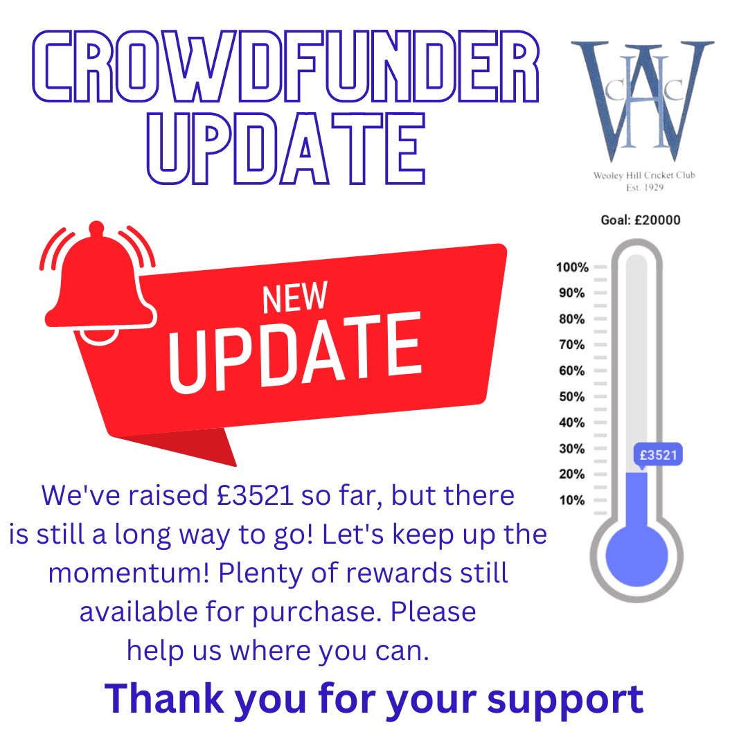 crowdfunder.co.uk/p/weoley-hill-… 

Tickets on sale for Q &amp; A with Warwickshire CCC Performance Director Gavin Larsen hosted at Weoley Hill in November by the link above!