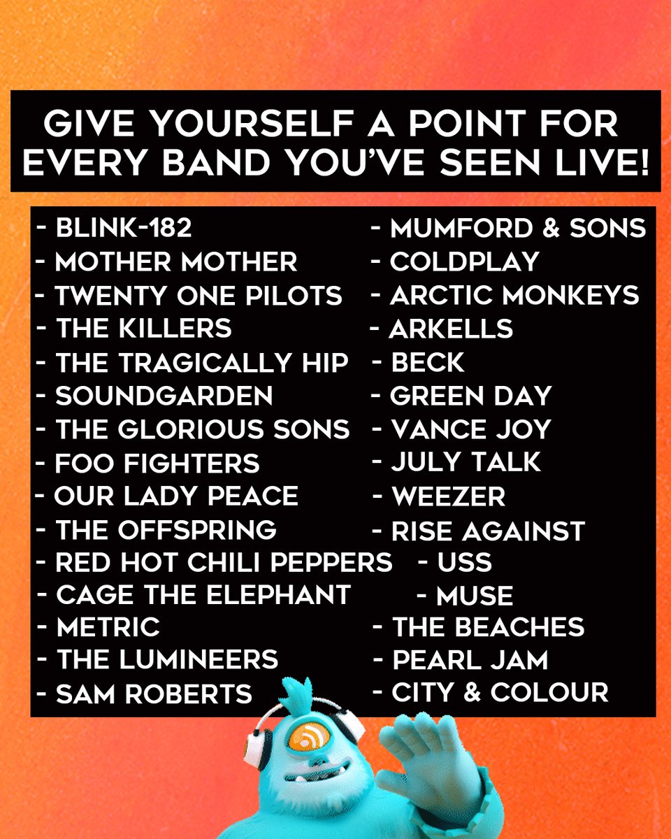 How many of these band have you seen? Tell us your score! 👇 #concert #band #music #yeg #yeggers #edmonton
