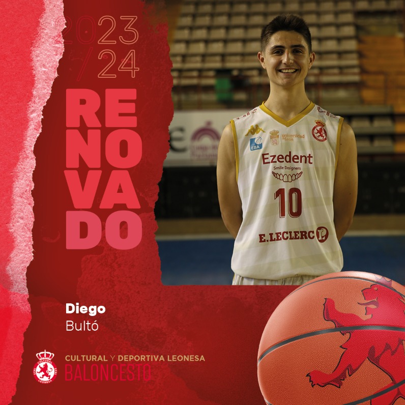 🏀 Cultural y Deportiva Leonesa Baloncesto (@cultubaloncesto) on Twitter photo 🔴 OFICIAL | #CultuBaloncesto
Diego Bultó continuará una temporada más defendiendo la camiseta de la <a href="/CultuBaloncesto/">🏀 Cultural y Deportiva Leonesa Baloncesto</a>
#AúpaCultu 🔴 OFICIAL | #CultuBaloncesto
Diego Bultó continuará una temporada más defendiendo la camiseta de la <a href="/CultuBaloncesto/">🏀 Cultural y Deportiva Leonesa Baloncesto</a>
#AúpaCultu