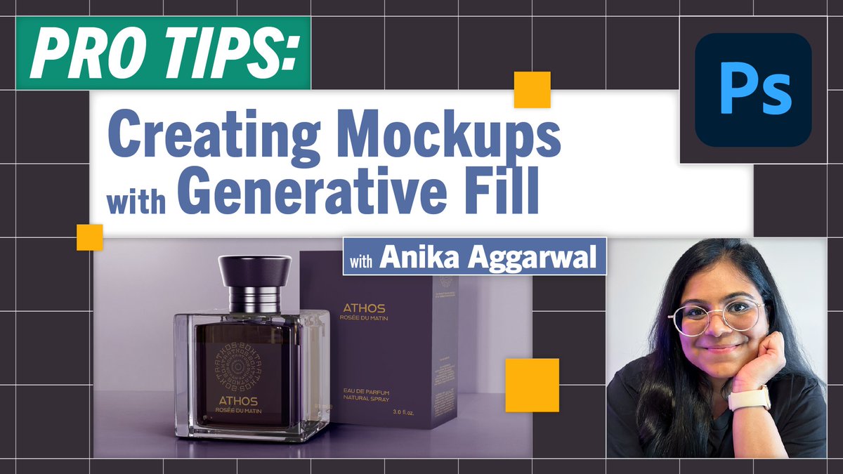 Today on #AdobeLive's Pro-tip with <a href="/anika_agg/">Anika Aggarwal</a>, learn how to create mockups for your portfolio using generative fill in <a href="/Photoshop/">Adobe Photoshop</a> (Beta): adobe.ly/3XYgz1N