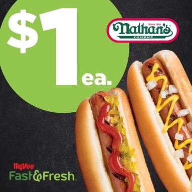 One day left until National Hot dog day! Don’t walk, RUN 🏃‍♀️🏃‍♂️💨 to the Fleur Dr. Fast &amp; Fresh tomorrow Wednesday July 19th for Nathan’s famous ALL BEEF hot dogs! 🌭 Only $1!! ✨🤑