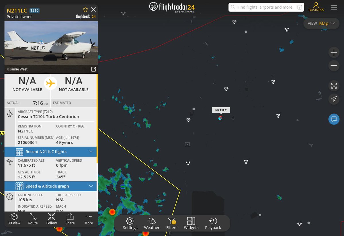 MULTI FR24 CIRCLING ALERT : At time Tue Jul 18 20:41:49 2023 #N211LC was likely to be circling at FL116 12nm from OTO Otto_VOR_US
 near Domino's, 1940, NM 333, Edgewood, Santa Fe County, #AvGeek #ADSB flightradar24.com/N211LC/31322be3