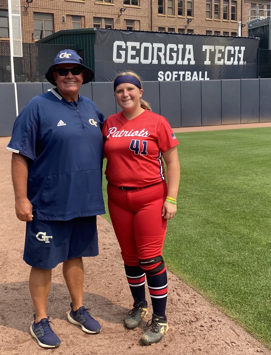 I had so much fun yesterday returning to pitch at <a href="/GaTechSoftball/">Georgia Tech Softball 🥇🥇🥇🥇🥇</a> prospect camp. It’s always inspiring to spend time with <a href="/Coach_A_Mo/">coacн мoraleѕ</a> and <a href="/marty_mac17/">Marty McDaniel</a> . Thanks for the tips on placement and spin. Can’t wait to come back again! @MarucciSEGold08