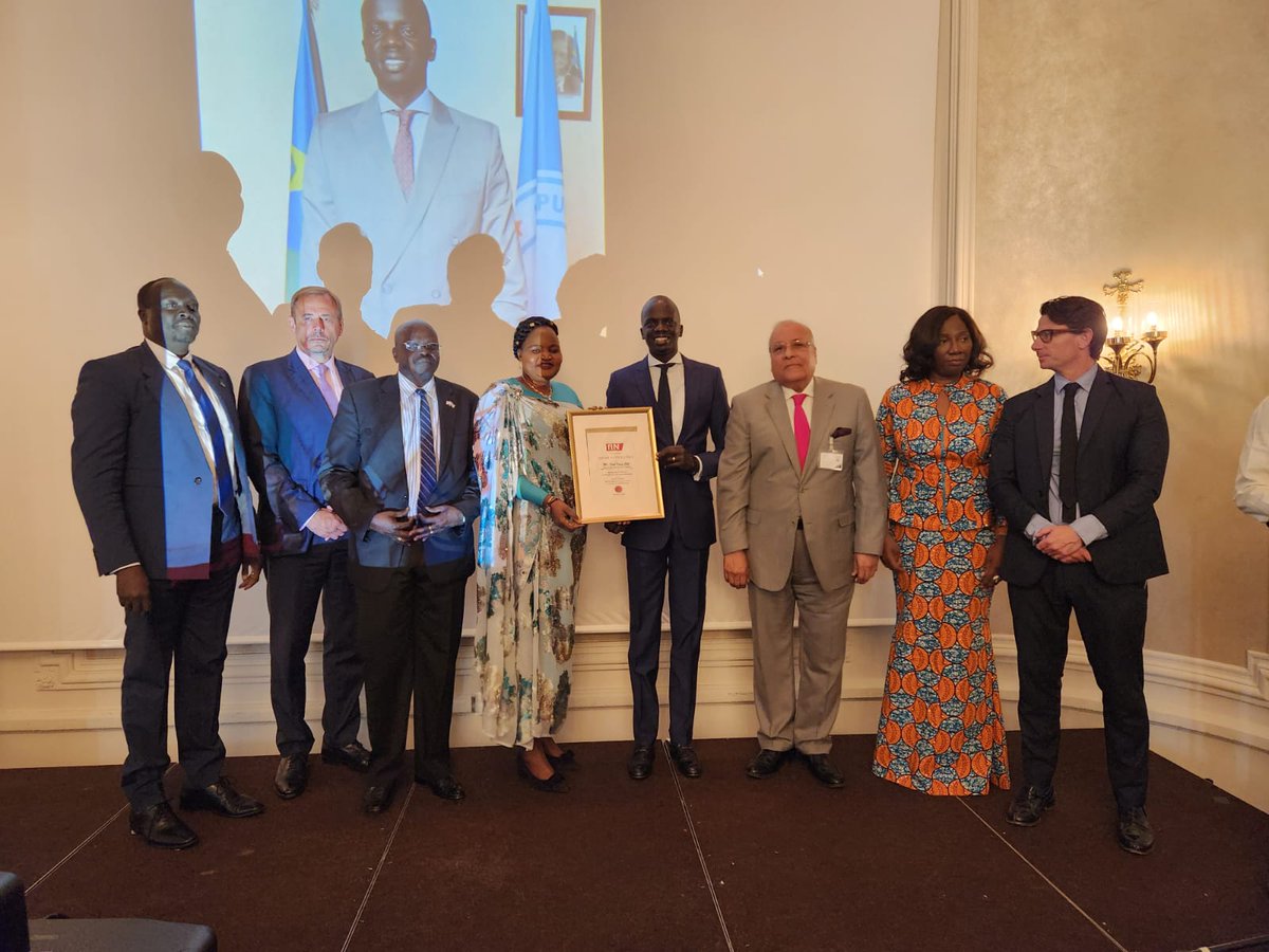 puot_kang's tweet photo. I am honoured to be receiving this "FIN Best of Africa Award" here in the United Kingdom. On behalf of my dedicated and committed team at the Ministry of Petroleum. Without whom, this could not have been possible. The success of any leader largely depends on the dedication, commitment, trust and discipline of his or her team and people. 

Our stability, success and noticeable professionalism at the Ministry of Petroleum would not have been possible if it was not for the individual dedication, commitment and discipline of my Team at the Ministry and the trust of our president and the citizen of the Republic of South Sudan. 

Therefore, I would like to personally, dedicate this Award to the leadership of R-TGoNU, in person of the president of our beloved country H.E. Salva Kiir Mayardit, for entrusting me with the management of this crucial institution, which contributes more than 85% of the Government’s Annual budget. 

To my dedicated and committed team at the Ministry of Petroleum, and mostly to the people of the Republic of South Sudan for entrusting us with their crucial national resources. 

Last but not least, to my beloved family specially my wife who has stood by me from day one despite all the challenges and high expectations that come with the responsibility of managing such an important institution in the country. 

Thank you very much, and may the Almighty God Bless South Sudan!