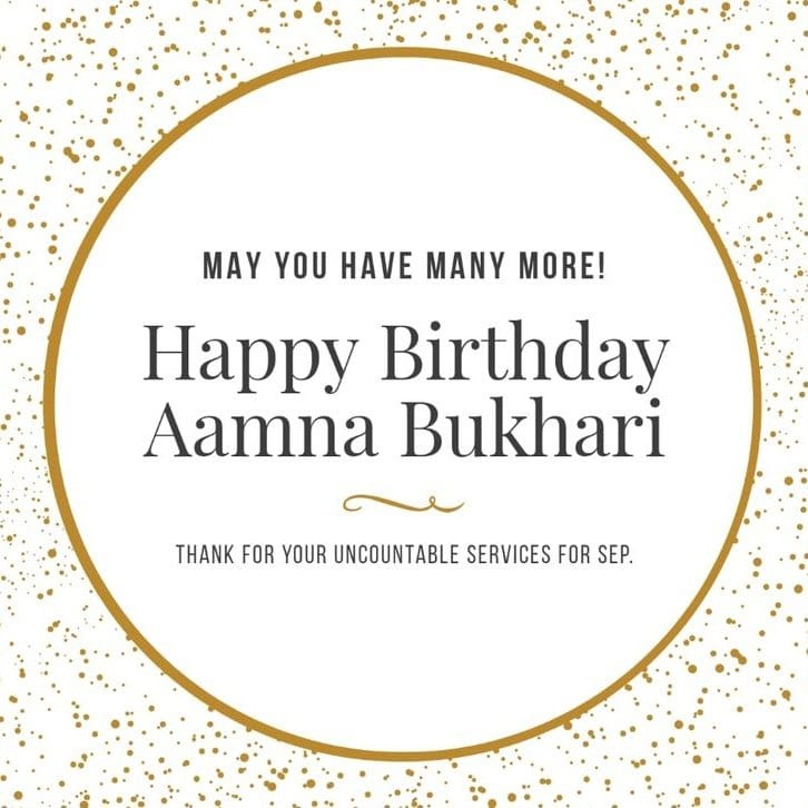 May your birthday bring lot of smile to your face, happiness to your heart and many blessings to your whole life.
@AamnaBukhari
#HBD_AmnaBukhari