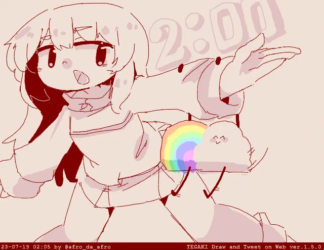 2時ってるじゃん!?!? #tegaki_dt 