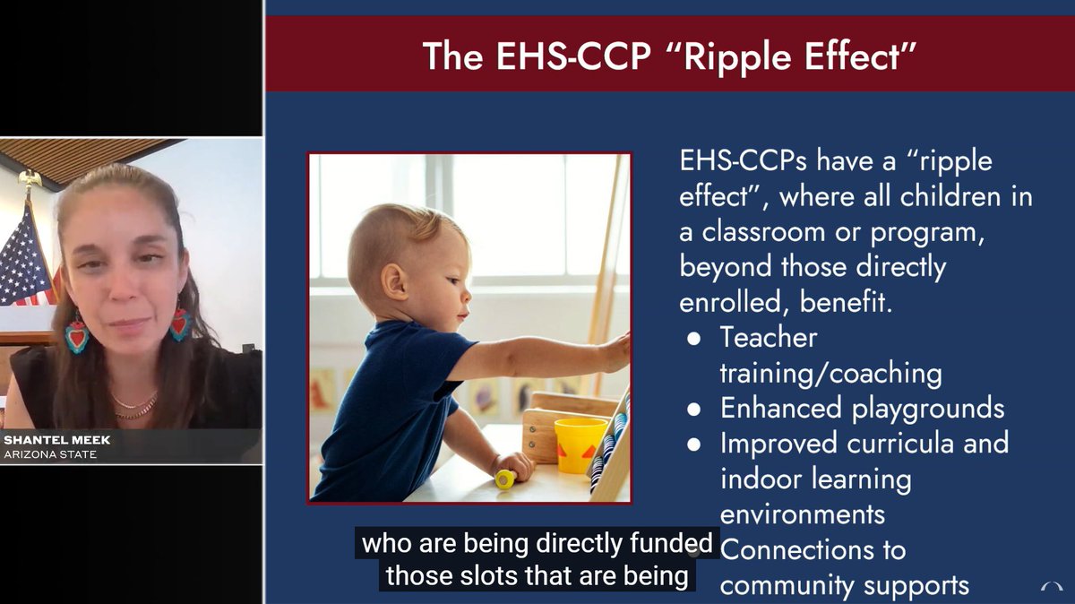 ChildrensEquity's tweet photo. The CEPs Dr. Shantel Meek breaks down the "Ripple Effect" that the EHS-CCPs have in benefiting individual #children & how children beyond those that are directly enrolled are beneficiaries of the program.
#ece #earlyed #childcare #earlylearning #ehsccp #teachers #kids #prek https://t.co/Rv6vd1GeiB